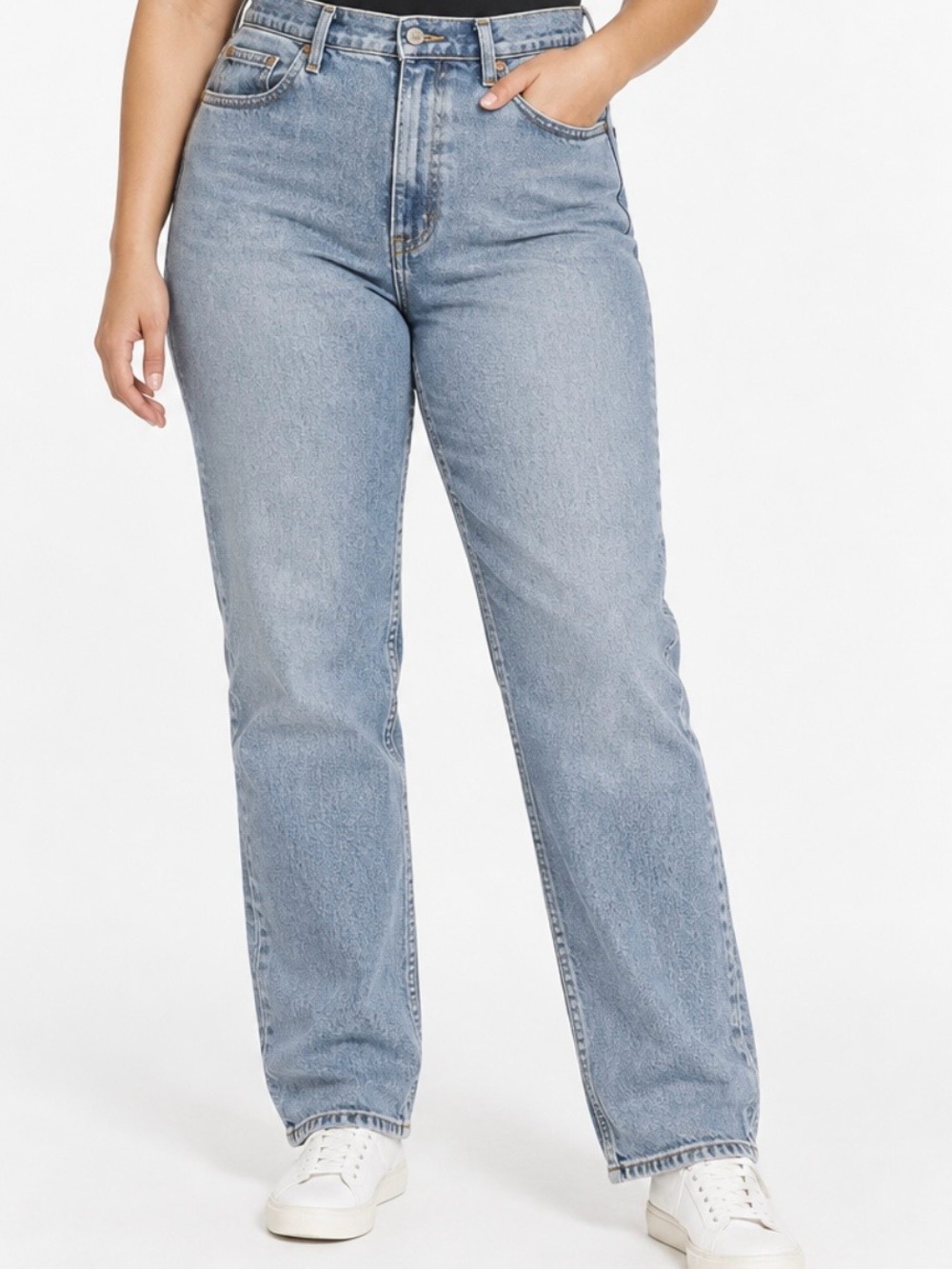 Abercrombie Curve Love 90βs Straight Jeans Womens 29/8 Ultra High Rise Lt Wash